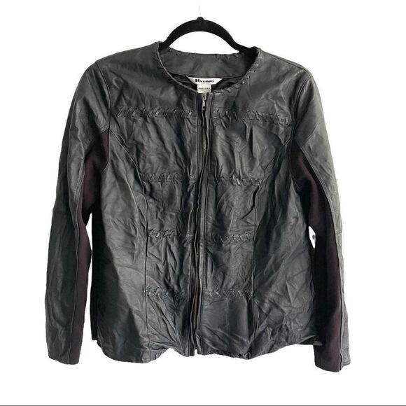 NYGARD Collection Leather Jacket Black PL (14-18) - Picture 2 of 8